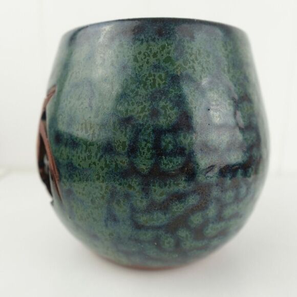 Studio Art Pottery Bird Cutout Candle Holder Signed by the Artist - Picture 2 of 7